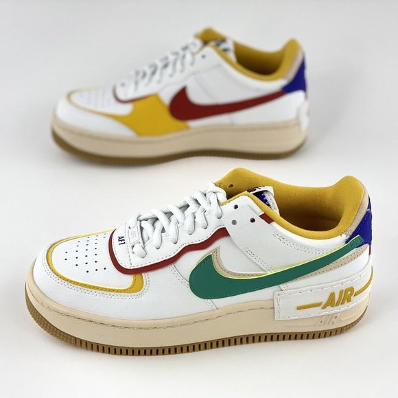 Nike Air Force 1 Shadow Multi Color Women's Sneakers Shoes White CI0919-118 - Picture 3 of 12